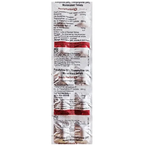 deriphyllin m tablet 10's